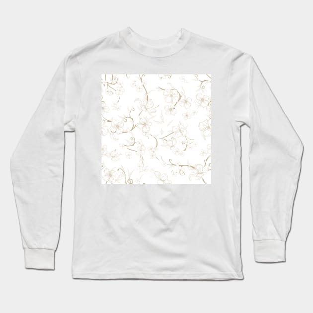 Creepy Flowers Pattern 5 Long Sleeve T-Shirt by B&K